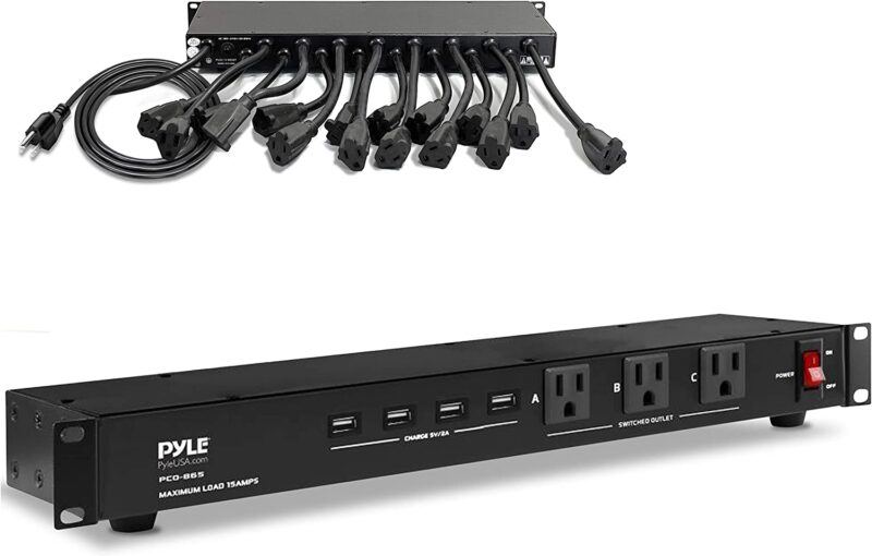 Pyle 19 Outlet 1U 19" Rackmount