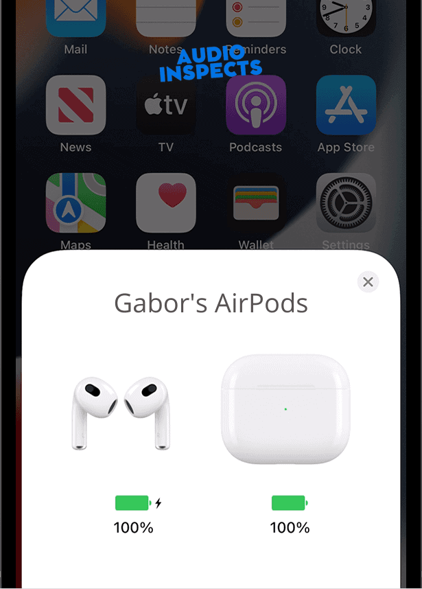 check AirPods battery status on iPhone