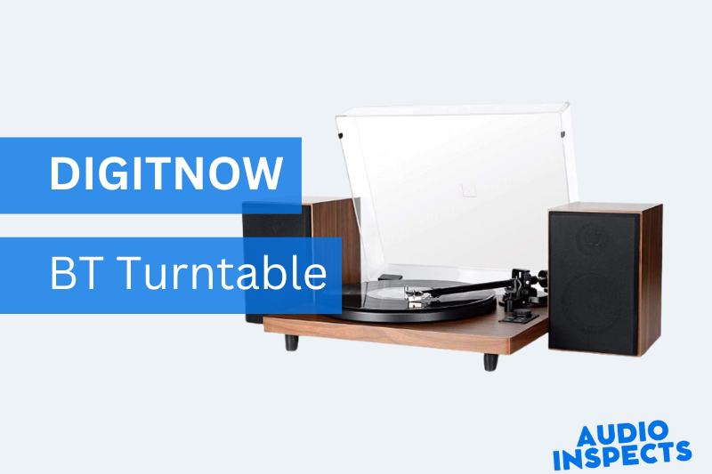 DIGITNOW Bluetooth Record Player for Vinyl with Speakers