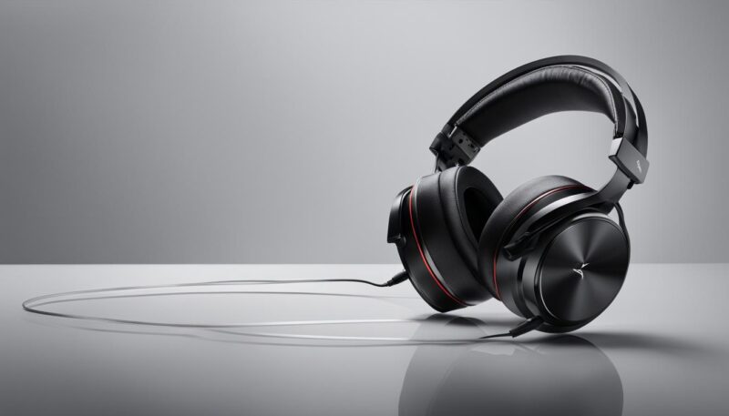 A pair of sleek over-ear headphones