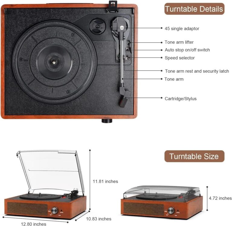 Bluetooth Receiver & Speakers Turntable Review