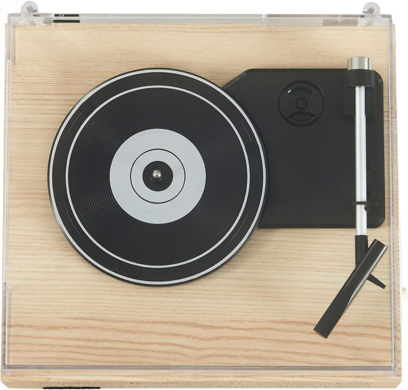 Crosley CR6042A-NA Scout 3-Speed Bluetooth Turntable with Built-in Speakers, Natural