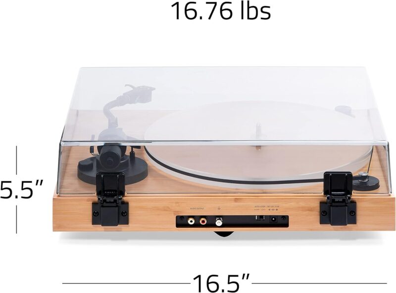 Fluance RT85 Reference High Fidelity Vinyl Turntable Record Player with Ortofon 2M Blue Cartridge, Acrylic Platter, Speed Control Motor, High Mass MDF Wood Plinth, Vibration Isolation Feet - Walnut