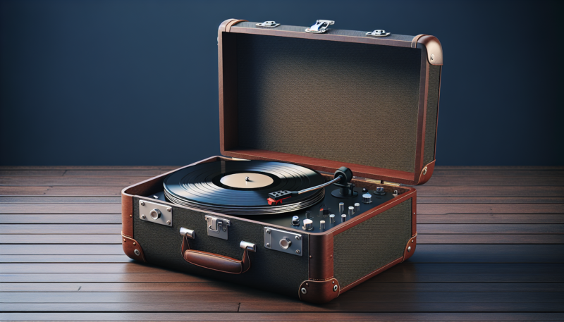 Vinyl Record Player 3-Speed Bluetooth Suitcase Portable Belt-Driven Turntable with Built-in Speakers RCA Line Out AUX in Headphone Jack Vintage Vinyl Player(Brown)