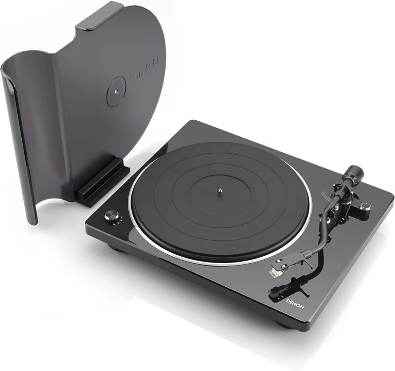 Denon DP-400 Semi-Automatic Analog Turntable with Speed Auto Sensor | Specially Designed Curved Tonearm | Supports 33 1/3, 45, 78 RPM (Vintage) Speeds | Modern Looks, Superior Audio